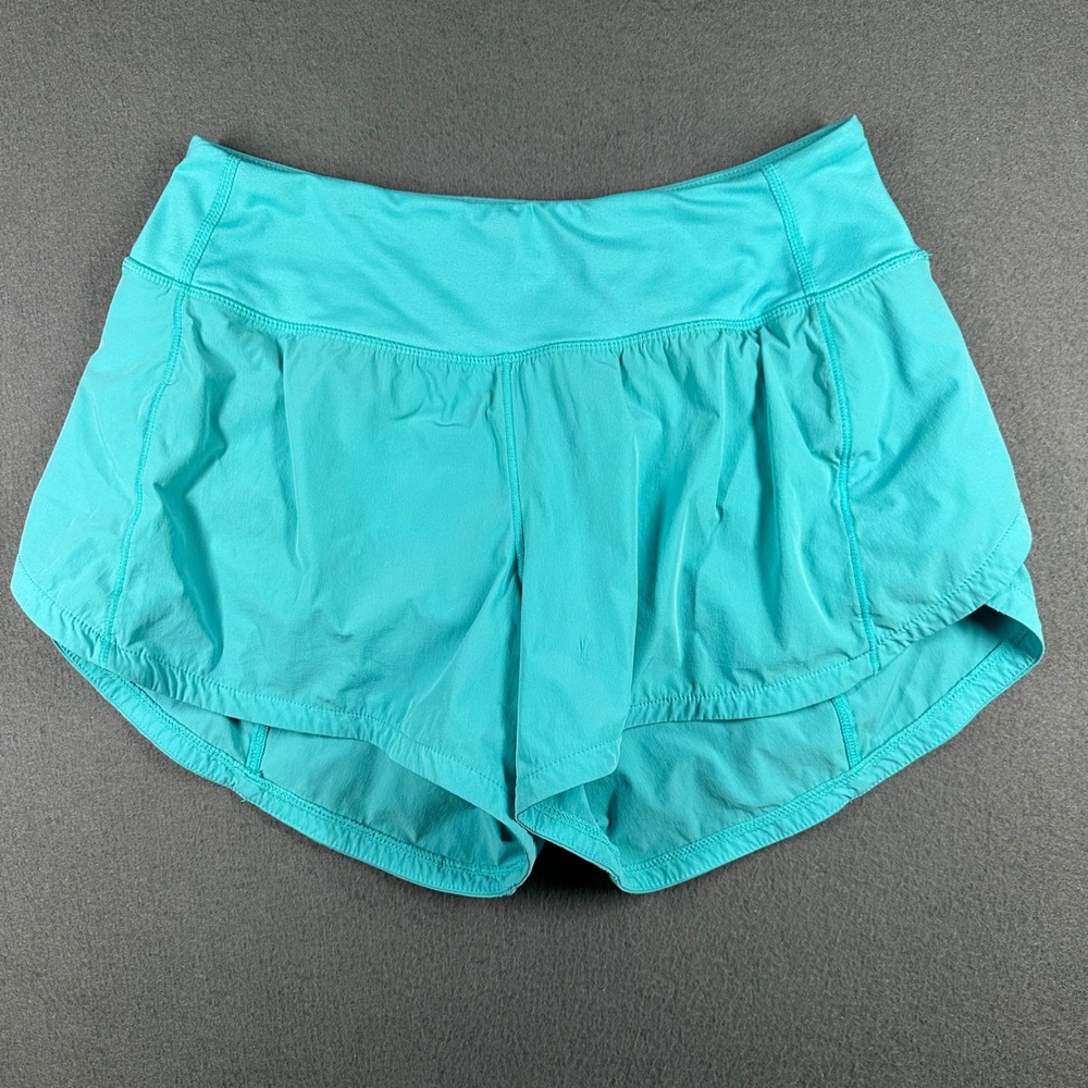 Rae Mode Running Shorts Womens Small Teal Athletic Activewear Gym Pull On Pocket